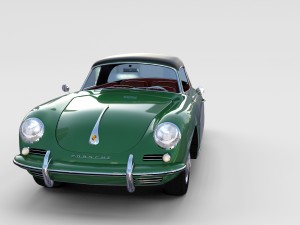porsche 356 with interior pack Modelo 3D