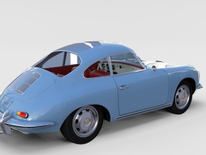 porsche 356 with interior pack Modelo 3D