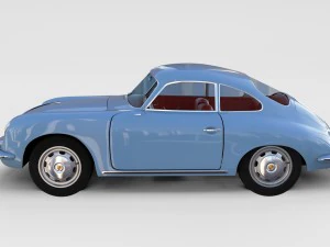 porsche 356 with interior pack 3D Model