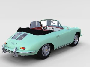 porsche 356 with interior pack 3D Model