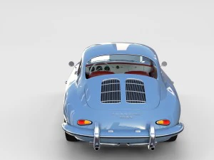 porsche 356 with interior pack 3D Model