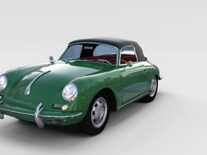 porsche 356 with interior pack 3D Model