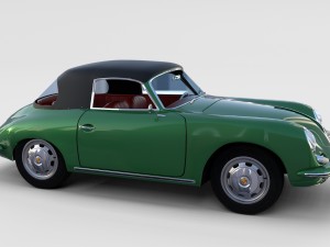 porsche 356 with interior pack Modelo 3D