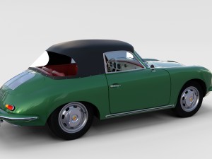 porsche 356 with interior pack Modelo 3D