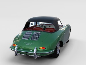 porsche 356 with interior pack Modelo 3D