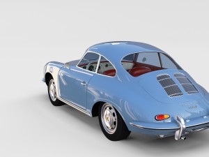 porsche 356 with interior pack Modelo 3D