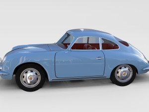 porsche 356 with interior pack Modelo 3D