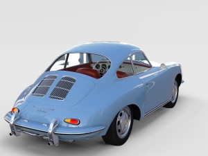 porsche 356 with interior pack Modelo 3D