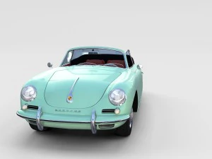 porsche 356 with interior pack 3D Model
