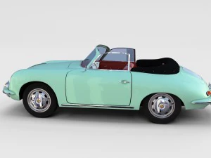 porsche 356 with interior pack 3D Model