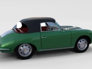 porsche 356 with interior pack 3D Model