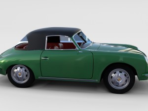 porsche 356 with interior pack Modelo 3D