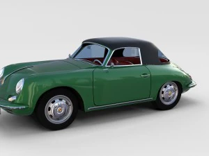 porsche 356 with interior pack 3D Model