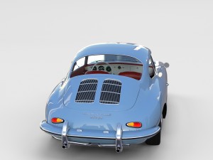 porsche 356 with interior pack Modelo 3D