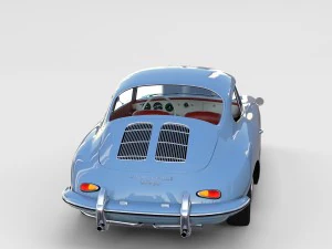 porsche 356 with interior pack 3D Model