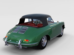 porsche 356 with interior pack Modelo 3D