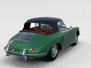 porsche 356 with interior pack 3D Model