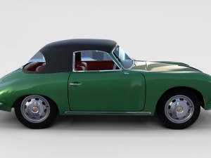 porsche 356 with interior pack Modelo 3D