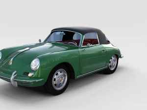 porsche 356 with interior pack 3D Model