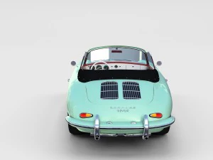porsche 356 with interior pack 3D Model