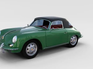 porsche 356 with interior pack 3D Model