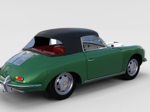 porsche 356 with interior pack Modelo 3D