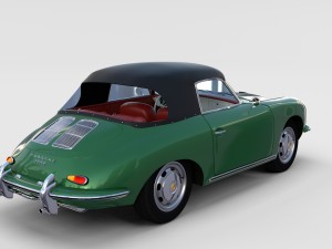 porsche 356 with interior pack Modelo 3D