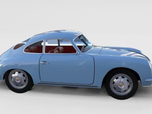 porsche 356 with interior pack 3D Model