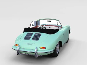 porsche 356 with interior pack 3D Model
