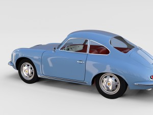 porsche 356 with interior pack Modelo 3D