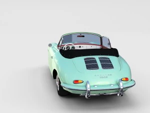 porsche 356 with interior pack 3D Model