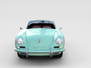 porsche 356 with interior pack Modelo 3D