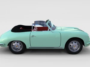 porsche 356 with interior pack 3D Model