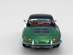 porsche 356 with interior pack Modelo 3D