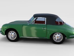 porsche 356 with interior pack 3D Model