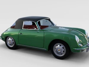 porsche 356 with interior pack 3D Model
