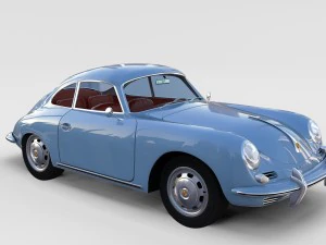 porsche 356 with interior pack 3D Model