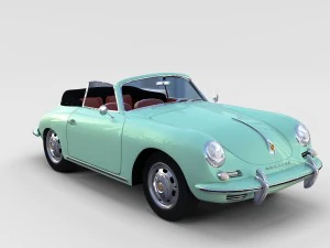 porsche 356 with interior pack 3D Model