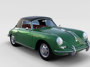 porsche 356 with interior pack 3D Model