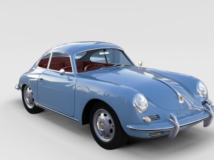 porsche 356 with interior pack Modelo 3D