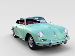 porsche 356 with interior pack Modelo 3D
