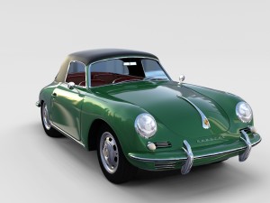 porsche 356 with interior pack Modelo 3D