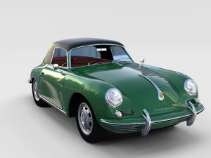 porsche 356 with interior pack 3D Model
