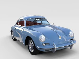 porsche 356 with interior pack 3D Model