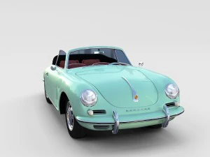 porsche 356 with interior pack 3D Model