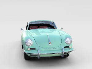 porsche 356 with interior pack Modelo 3D