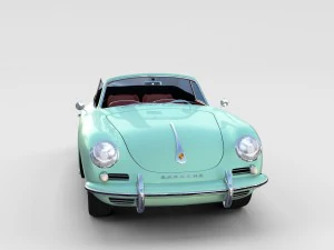 porsche 356 with interior pack 3D Model