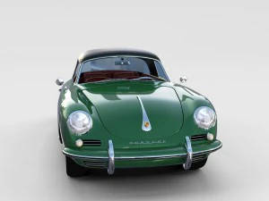 porsche 356 with interior pack 3D Model
