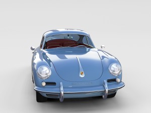 porsche 356 with interior pack Modelo 3D