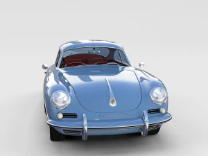 porsche 356 with interior pack 3D Model